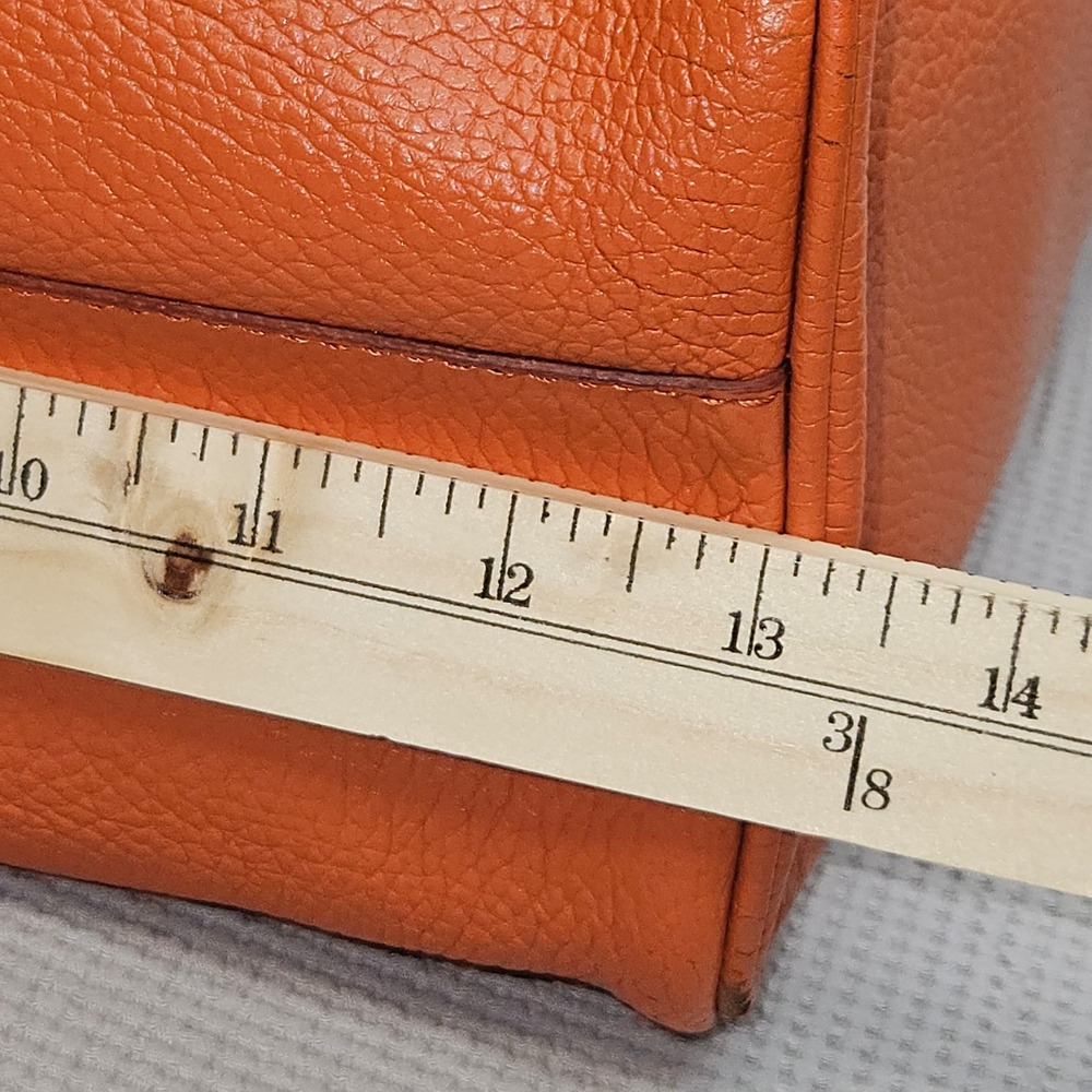 Banana Republic Orange Pebbled Genuine Leather Melissa Hobo Shoulder Bag - Picture 13 of 16